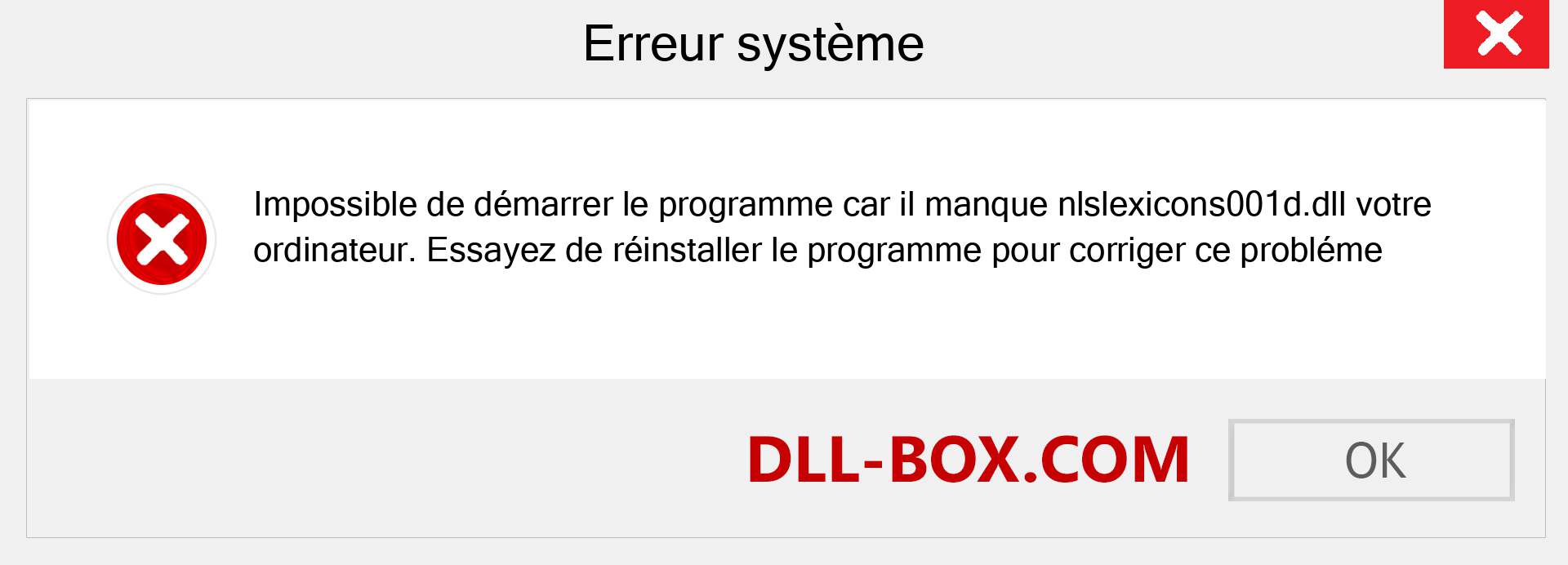 Le fichier nlslexicons001d.dll est manquant ?. Télécharger pour Windows 7, 8, 10 - Correction de l'erreur manquante nlslexicons001d dll sur Windows, photos, images